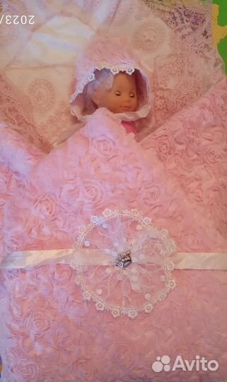 Конверт одеяло на выписку демисезонный