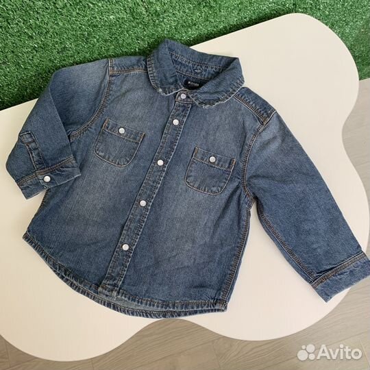 Рубашка джинсовая kiabi 74 80