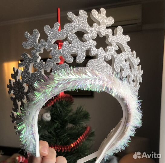 Ободок снежинки, снежной королевы