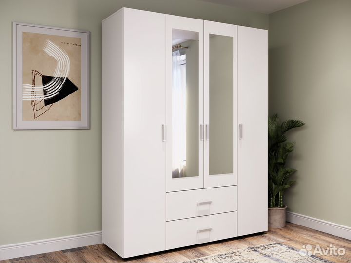 Шкаф распашной белый