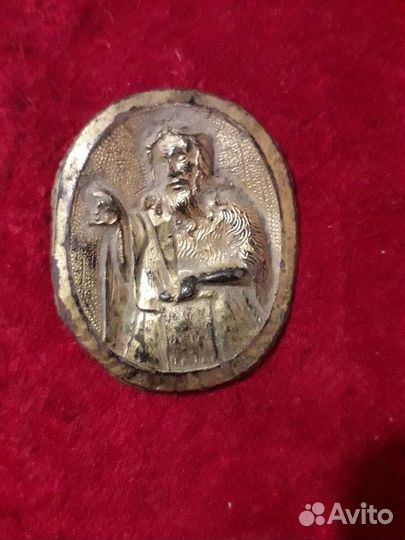 Накладка с Евангелистом для книги, золочение