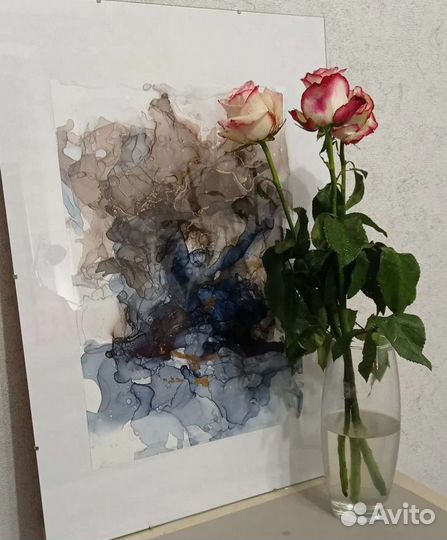 Картина спиртовыми чернилами 