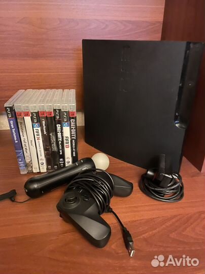 Игровая приставка ps3 с комплектом игр