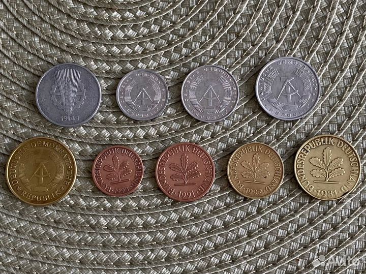Набор монет Германия 9 шт