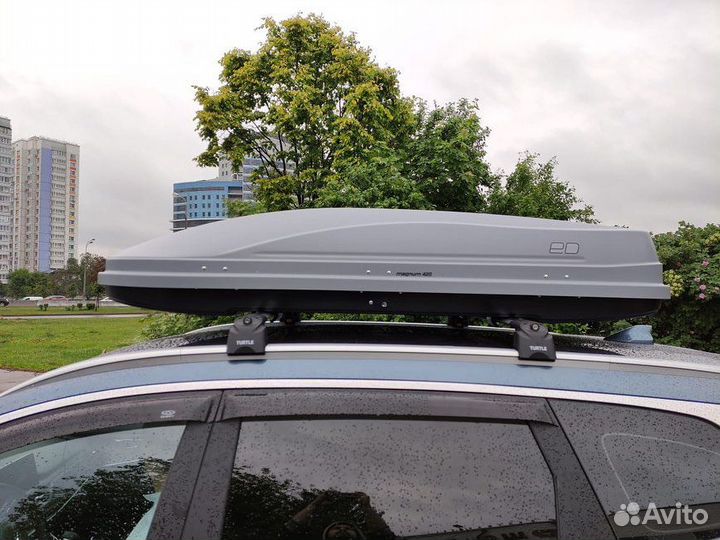 Бокс Евродеталь Магнум 420 серый карбон на Tiggo 8