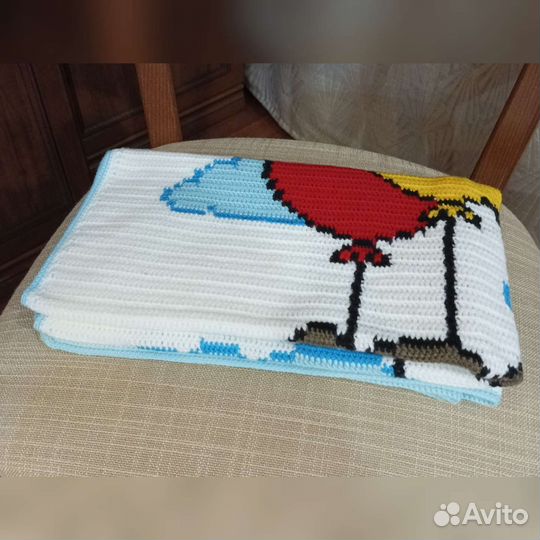 Плед детский вязаный ручная работа