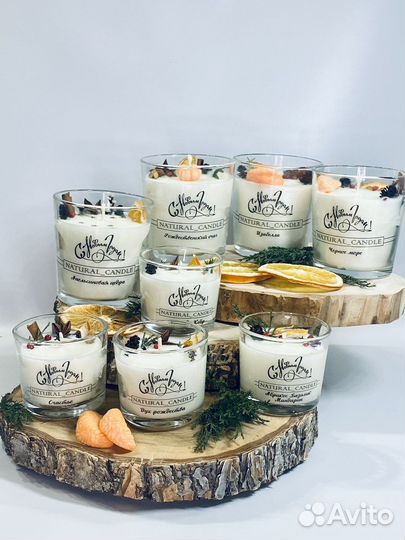 Свечи ручной работы из соевого воска