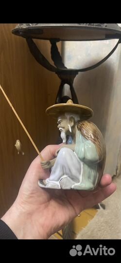 Статуэтка рыбак китай 60-е годы