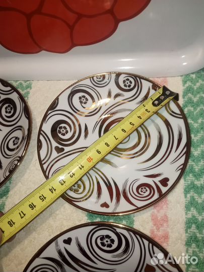 Чайные блюдца, 6-штук