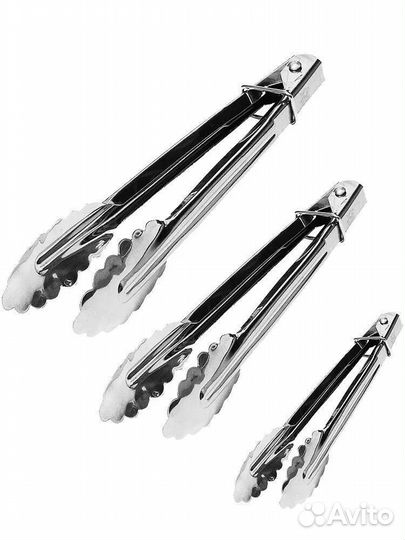 Щипцы кухонные Набор Kitchenware 3 штуки, металлич