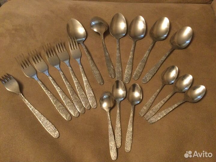 Столовые приборы нержавейка СССР рябинка
