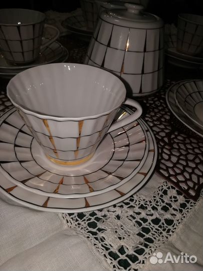 Чайный сервиз СССР, Золотая Клетка, 1951год