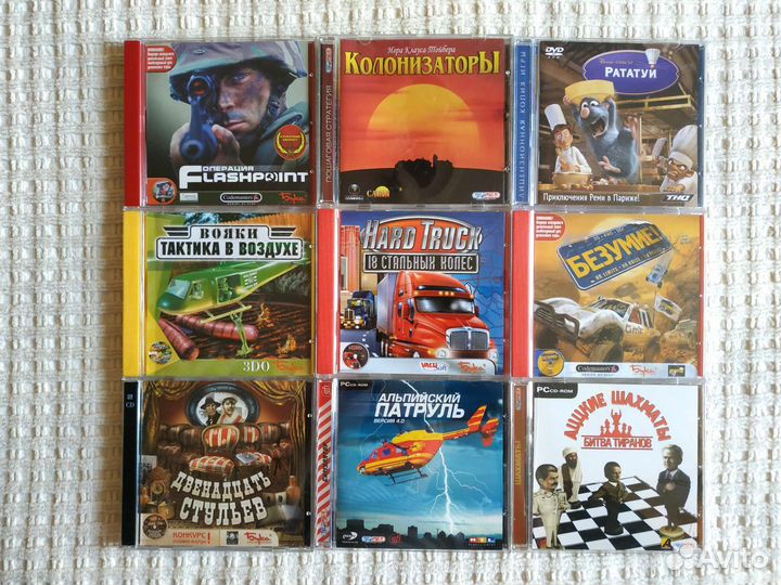 Компьютерные Игры 9 штук Лицензия 2000 г