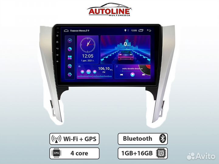 Магнитола Toyota Camry 50 (2011-2014). 1/16 AW