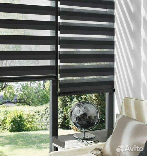 Рулонные шторы день ночь