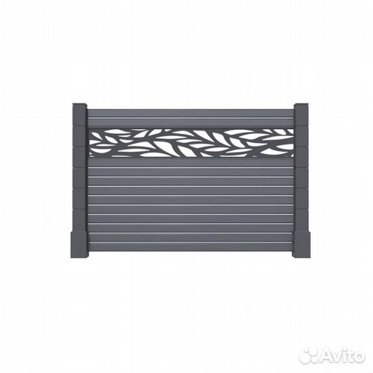 Заборы жалюзи с декоративными вставками