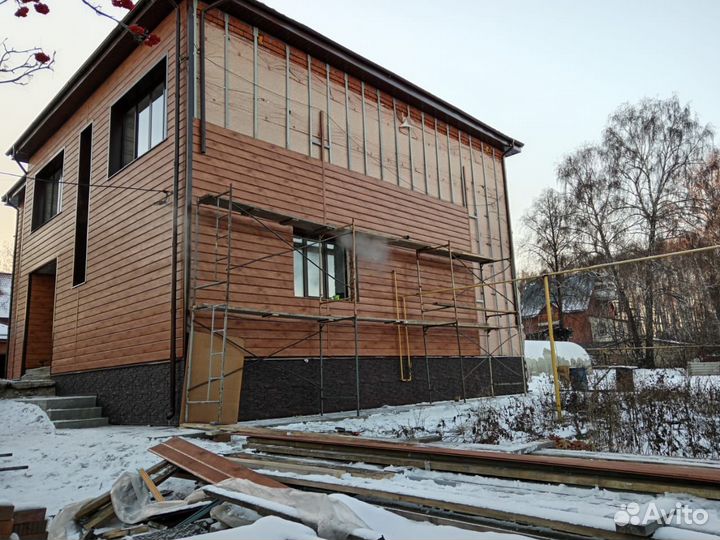 Сайдинг металлический под брус,бревно,Lбрус