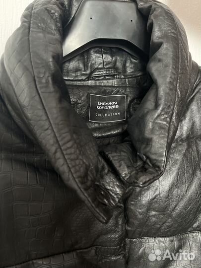 Натуральная кожаная куртка Снежная королева