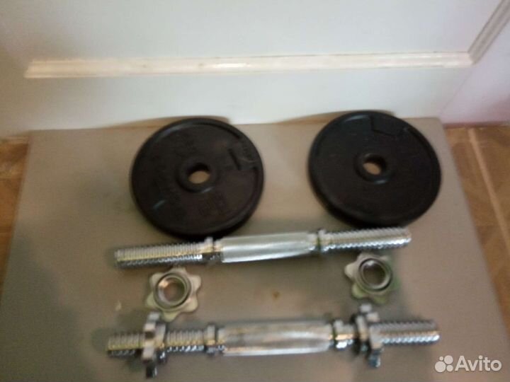 Набор штанга 50 мм, гантели, блины, ролик, эспанд