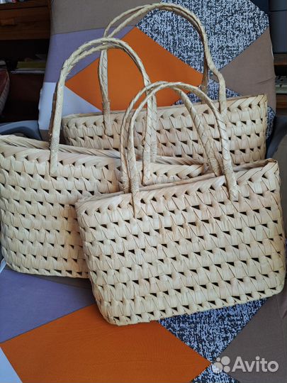 Сумка корзинка плетеная