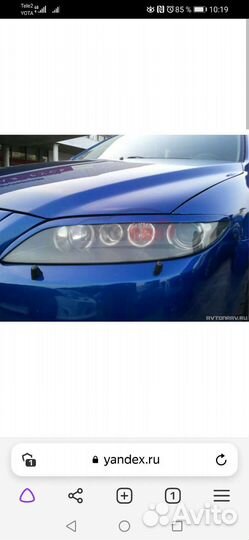 Реснички на фары мазда