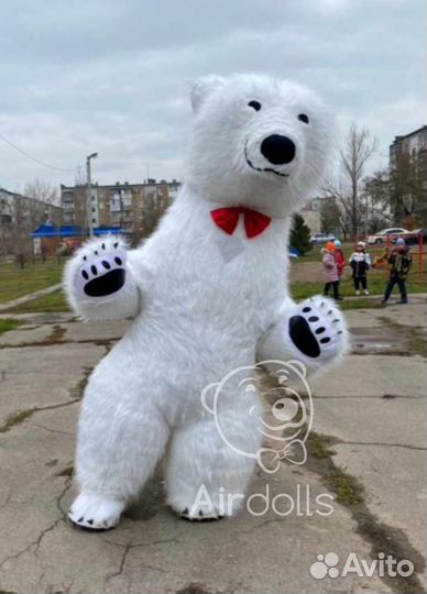 Надувные костюмы Белый медведь, аэрокостюм Панда