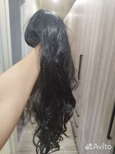 Парик черный с челкой