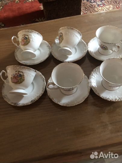 Чайный сервиз на 6 персон костяной фарфор