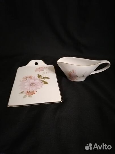 Сырная доска и соусник Дулёво СССР