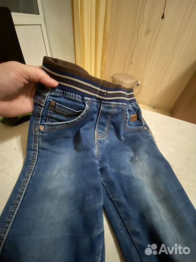 Утепленные длинсы мальчику, 128-134