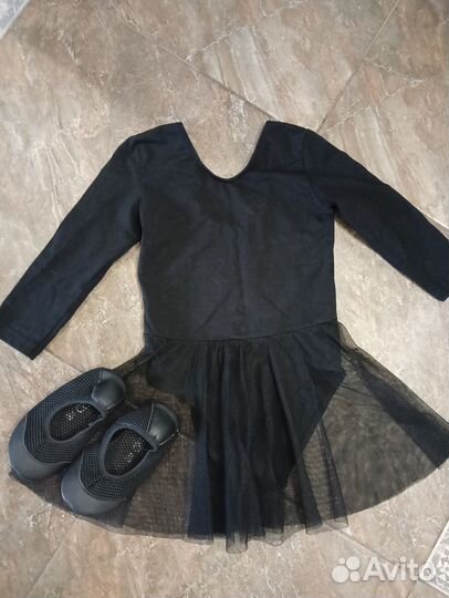 Гимнастический купальник 110/116 и балетки 26 р