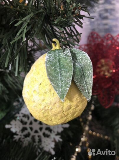 Набор ватных игрушек (фрукты) ручной работы