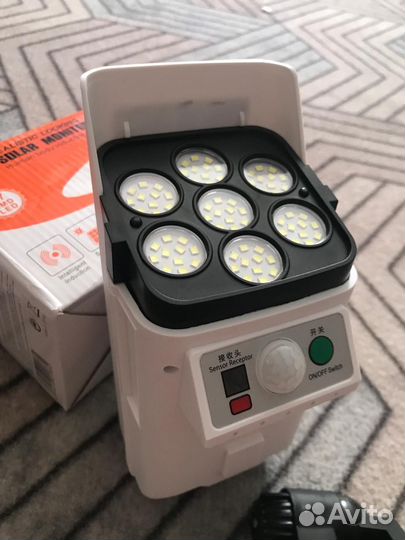 Муляж камеры видеонаблюдения. Мощный прожектор