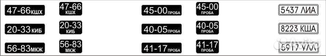Номерные знаки СССР и России для моделей авто 1:43