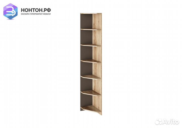 Стеллаж торцевой Пилигрим дуб каньон светлый