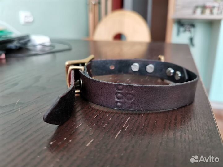 Ошейник из телячьей кожи 2 см