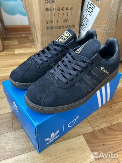 Кроссовки adidas munchen navy замш синие 42