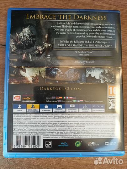 Dark Souls 3:The Fire Fades - goty Edition PS4/PS5