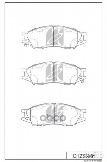 Колодки тормозные дисковые передние D1233MH MK