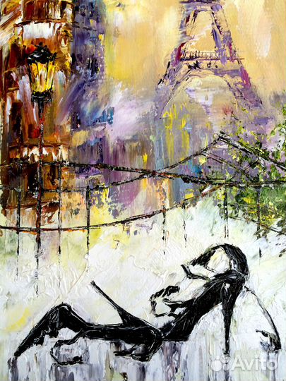 Картина Париж Франция Европа Эйфелева башня