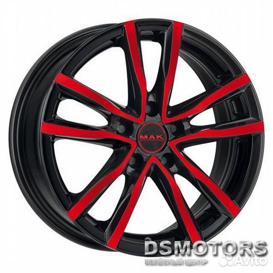 Диски Milano 7/17 5x112 ET42 d76 black AND RED