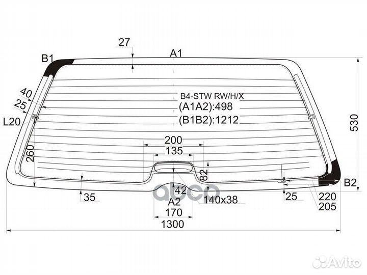 Стекло заднее с обогревом volkswagen passat B3