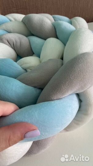 Бампер косичка для кроватки