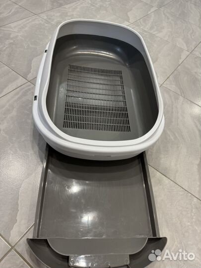 Лоток для кошек большой с выдвижным поддоном