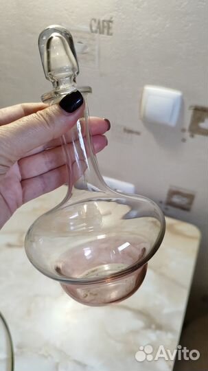 Штоф Графин из розового стекла СССР 200 мл