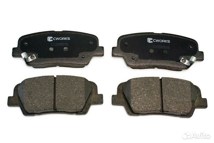 Колодки тормозные задние (Low Metallic) cworks C12