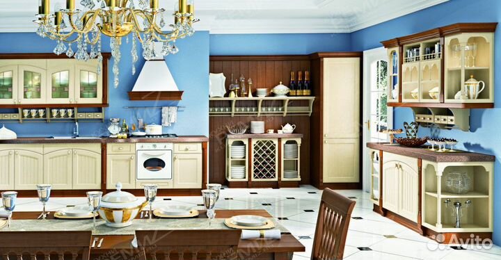 Кухонный гарнитур в стиле Прованс из массива
