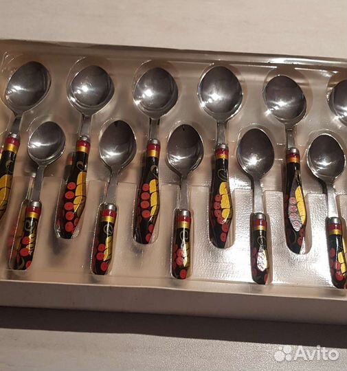 Комплект столовых приборов хохлома