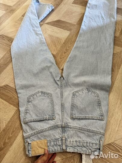 Джинсы zara 34 прямые плотные