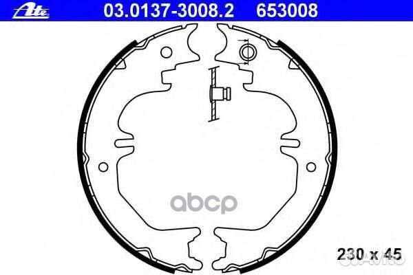 Колодки тормозные 03.0137-3008.2 Ate